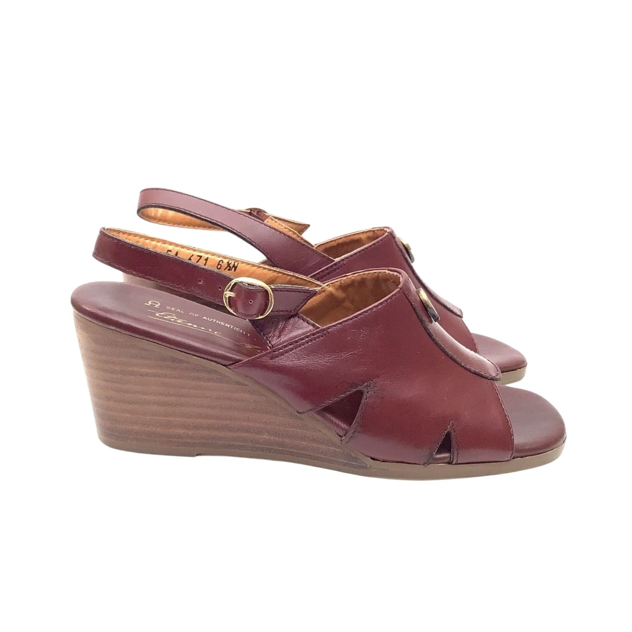 Aigner Oxblood Wedges