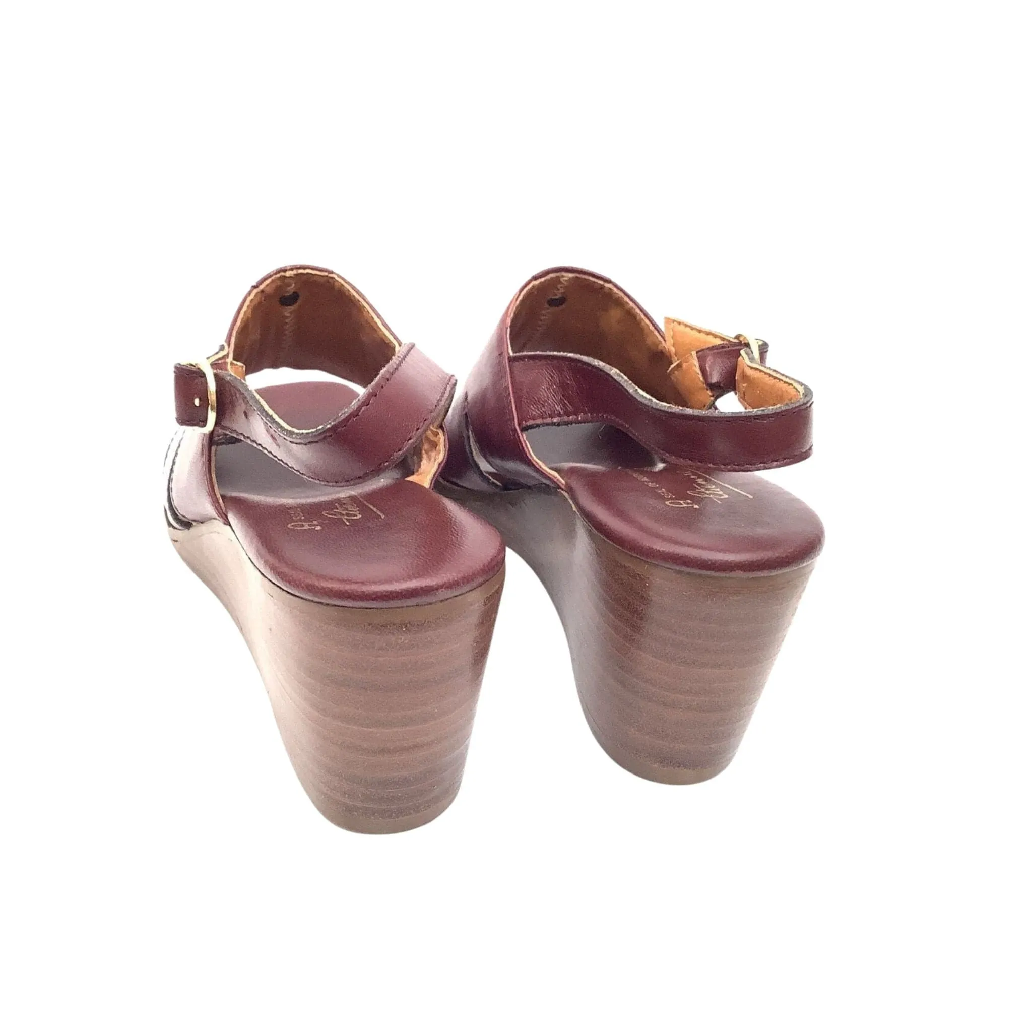 Aigner Oxblood Wedges