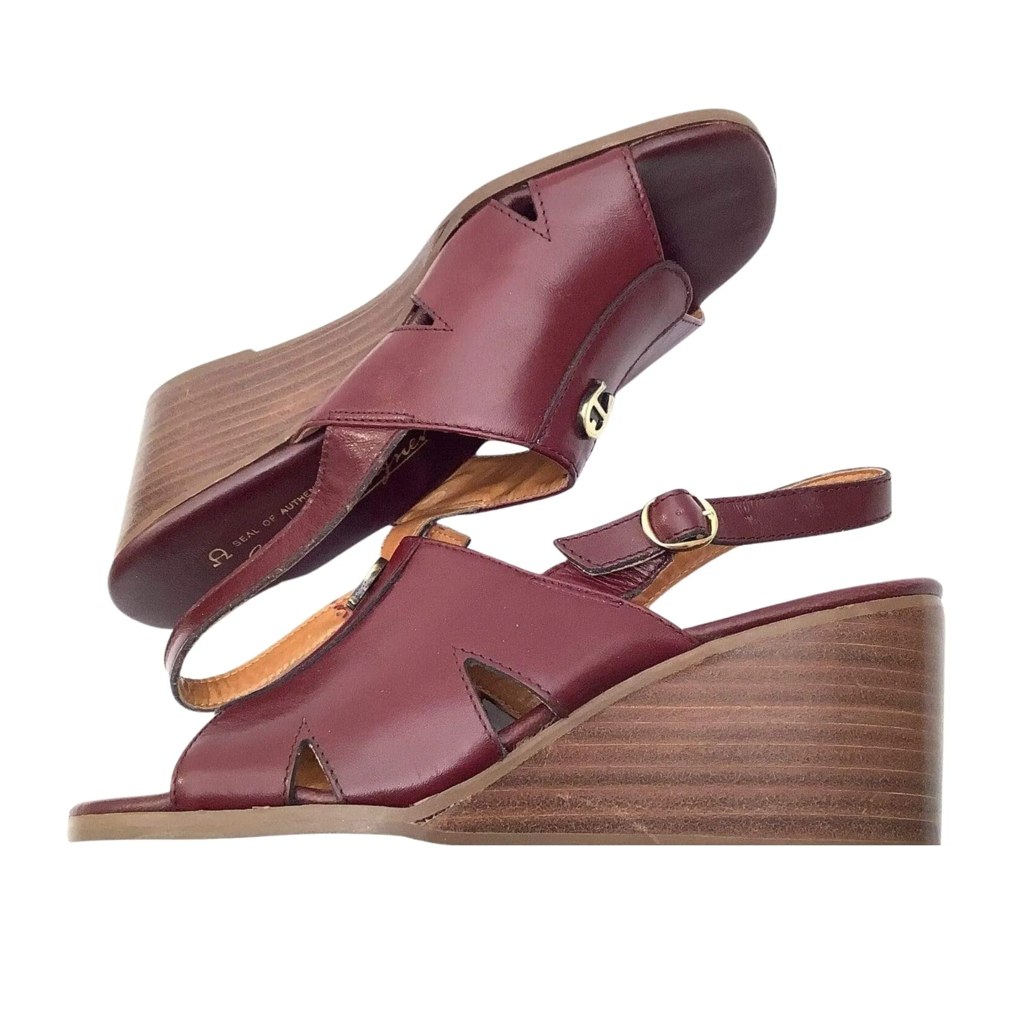 Aigner Oxblood Wedges