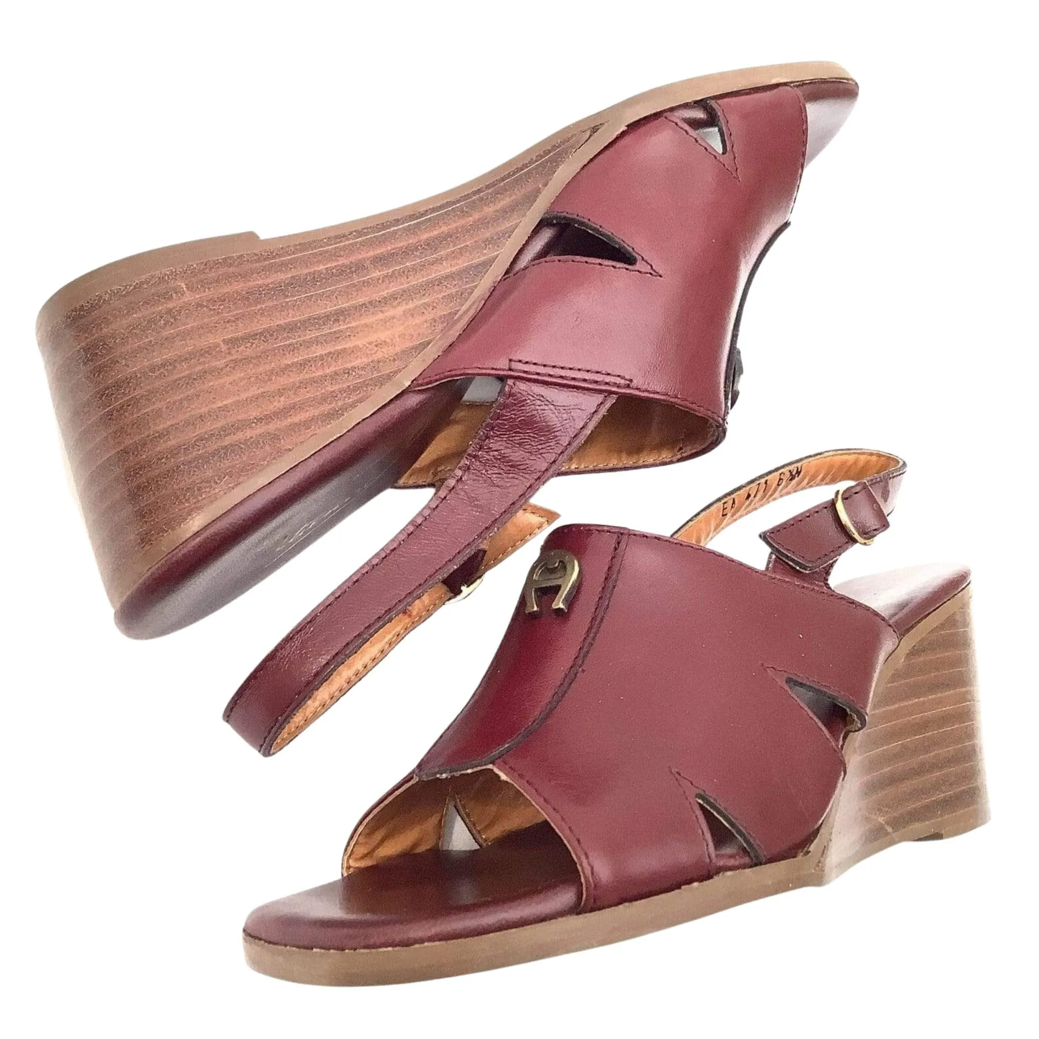 Aigner Oxblood Wedges