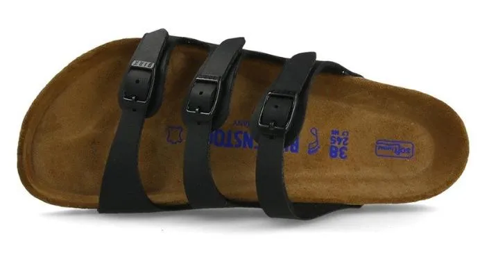 Birkenstock Florida Sandals (Soft Footbed)- Black Birko-Flor