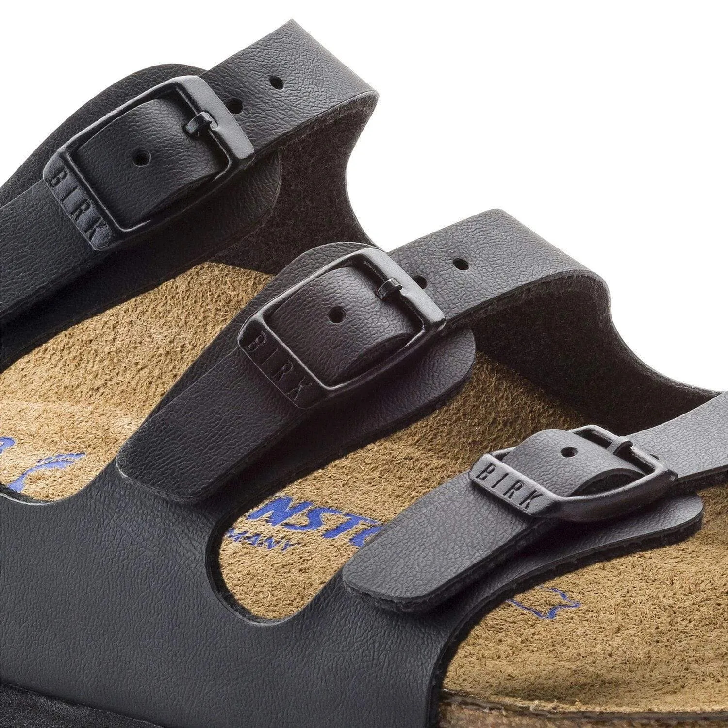 Birkenstock Florida Sandals (Soft Footbed)- Black Birko-Flor