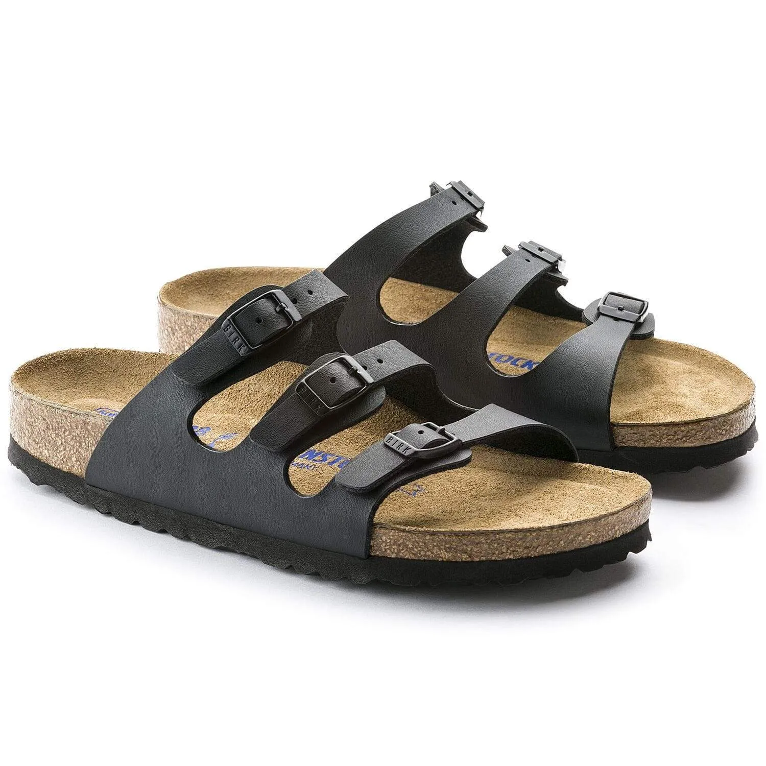 Birkenstock Florida Sandals (Soft Footbed)- Black Birko-Flor