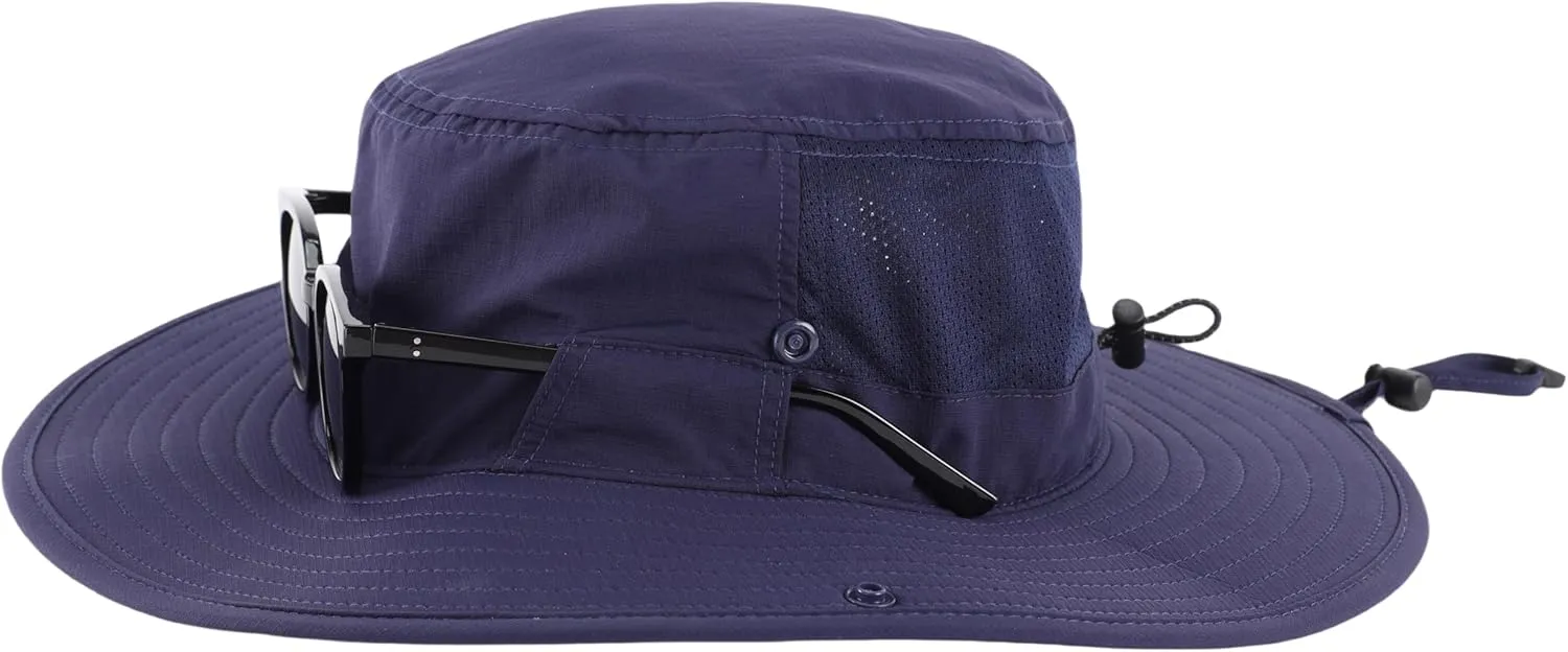 Connectyle Men's Sun Hat UPF 50  Wide Brim Bucket Hats for Fishing Hiking Gardening Adjustable Boonie Hat Outdoor Safari Hats