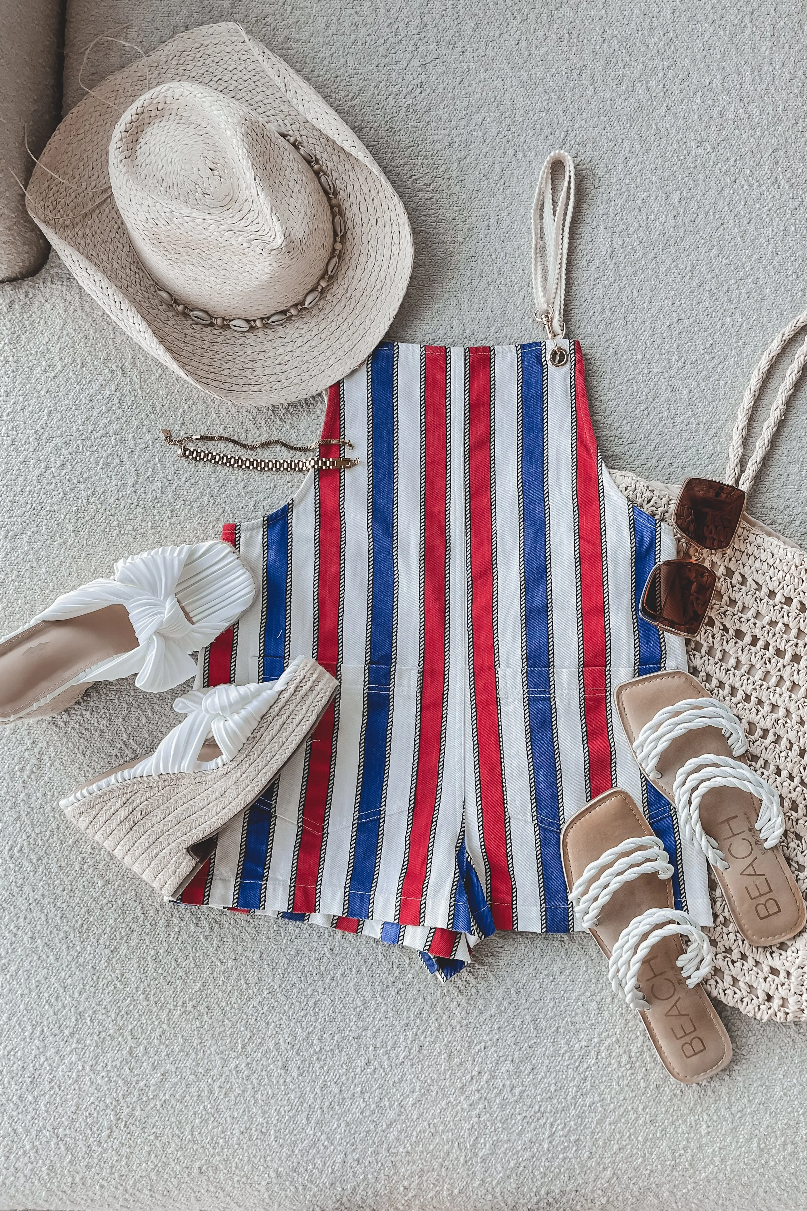 DEAL A Walk In The Sunset White Braided Wedge Heel
