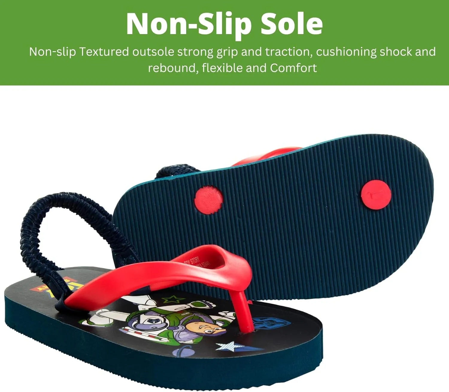 Disney Girls Boys Character Flip Flops Sandals Kids Water Shoes - Minnie Mickey Moana Toy Story Frozen Cars Encanto Princess Thong Beach Slides Slip On Quick Dry (Toddler-Little Kid)