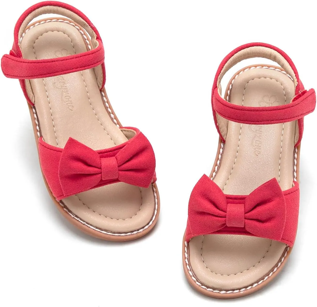 Flaryzone Toddler Little Girls Glitter Flower Open-Toe Flat Dress Sandals Summer Shoes