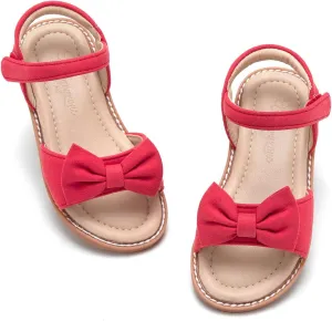 Flaryzone Toddler Little Girls Glitter Flower Open-Toe Flat Dress Sandals Summer Shoes