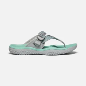 Keen Women's Solr Toe Post Sandals- Light Gray/ Ocean Wave