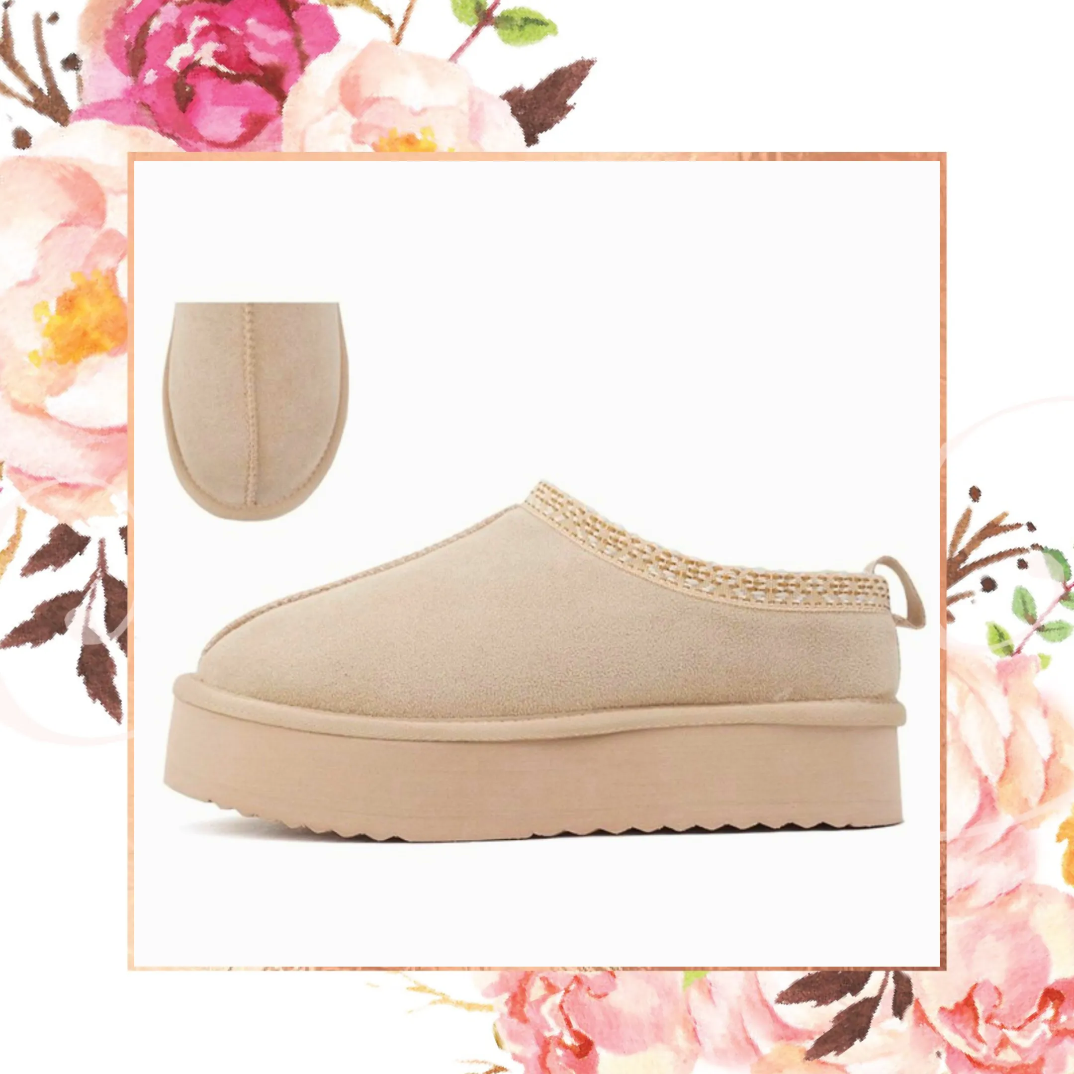 Platform Slipon Cozy Mules