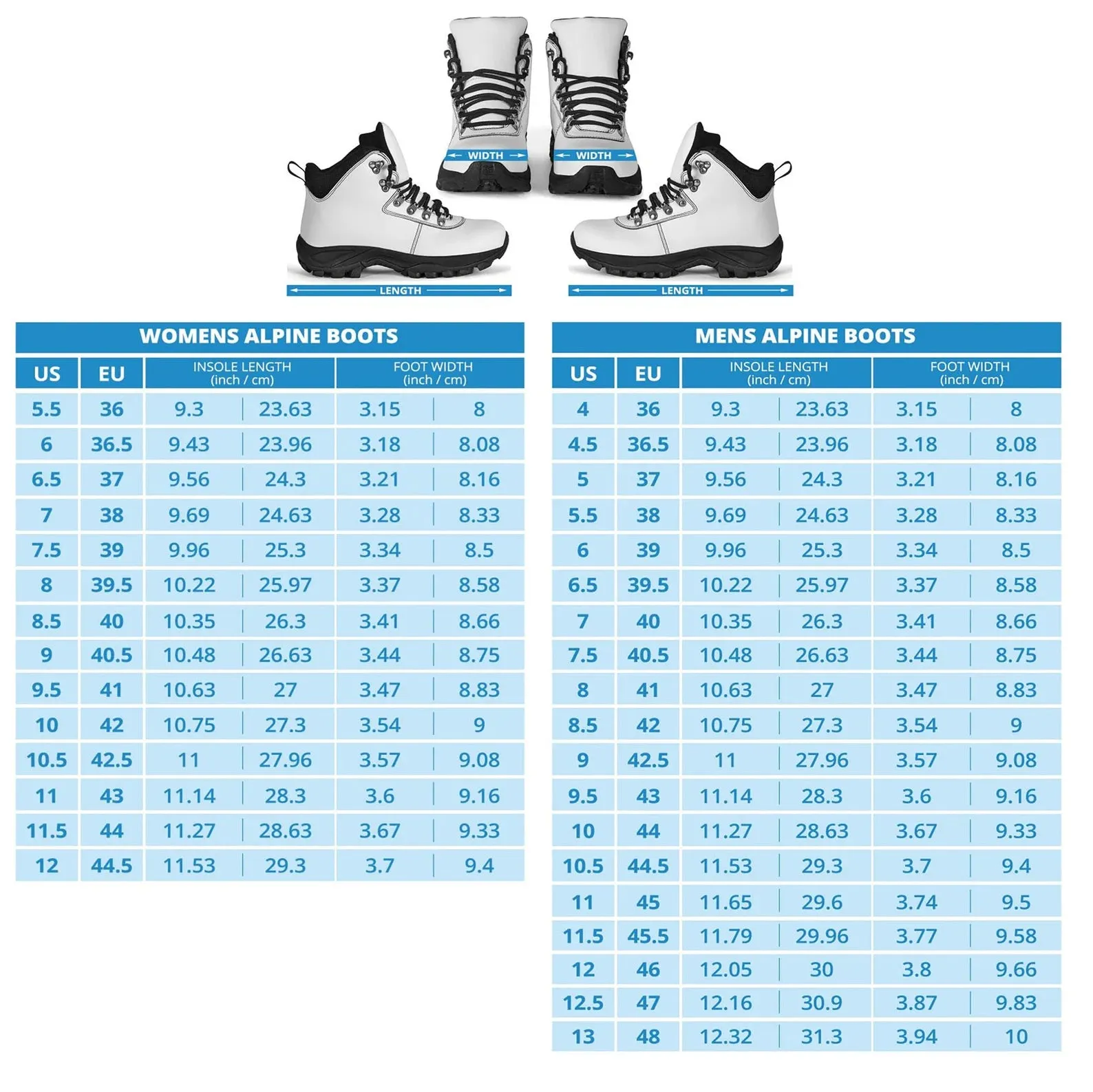 Purple Foot Blue Foot Grunge Women's Alpine Boots