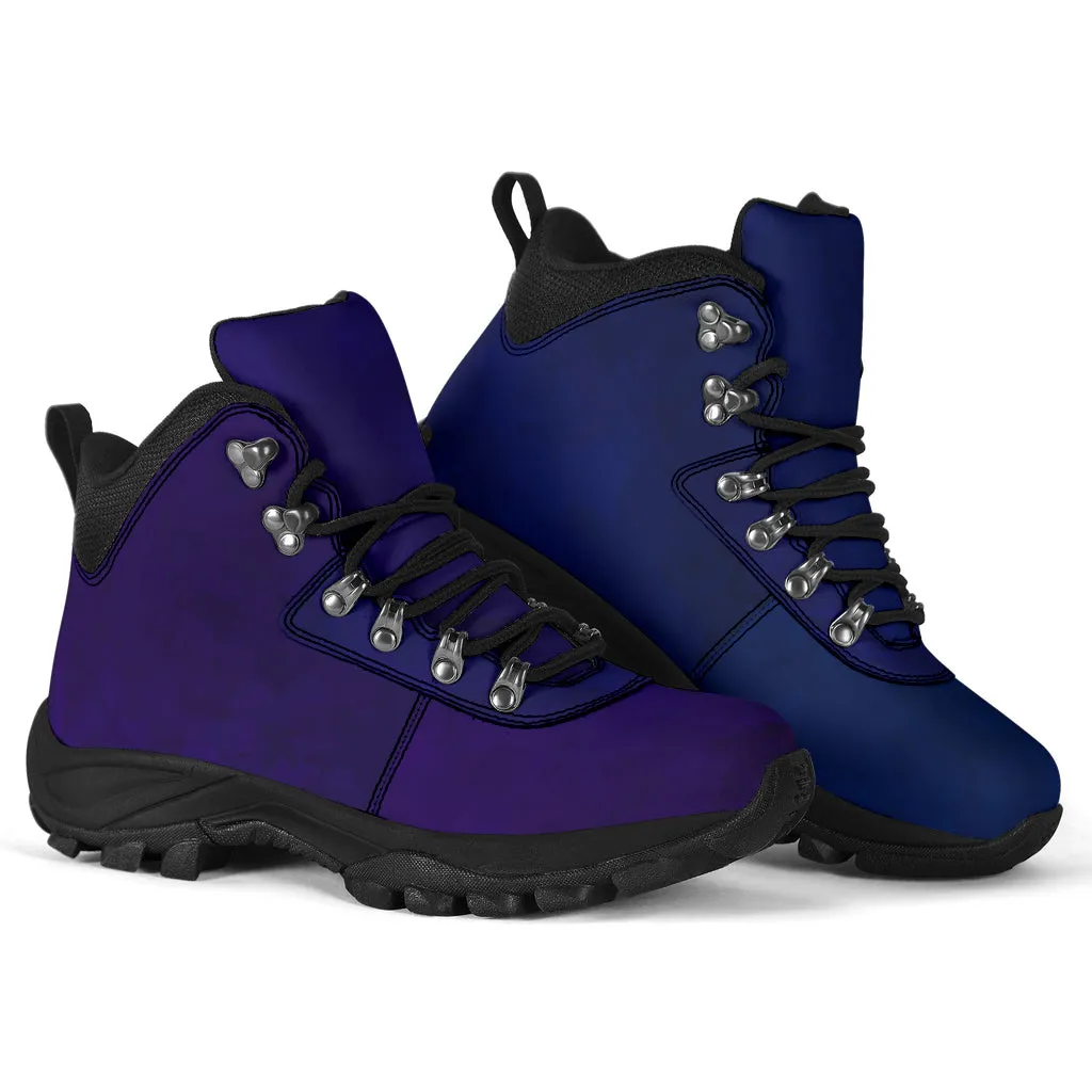 Purple Foot Blue Foot Grunge Women's Alpine Boots