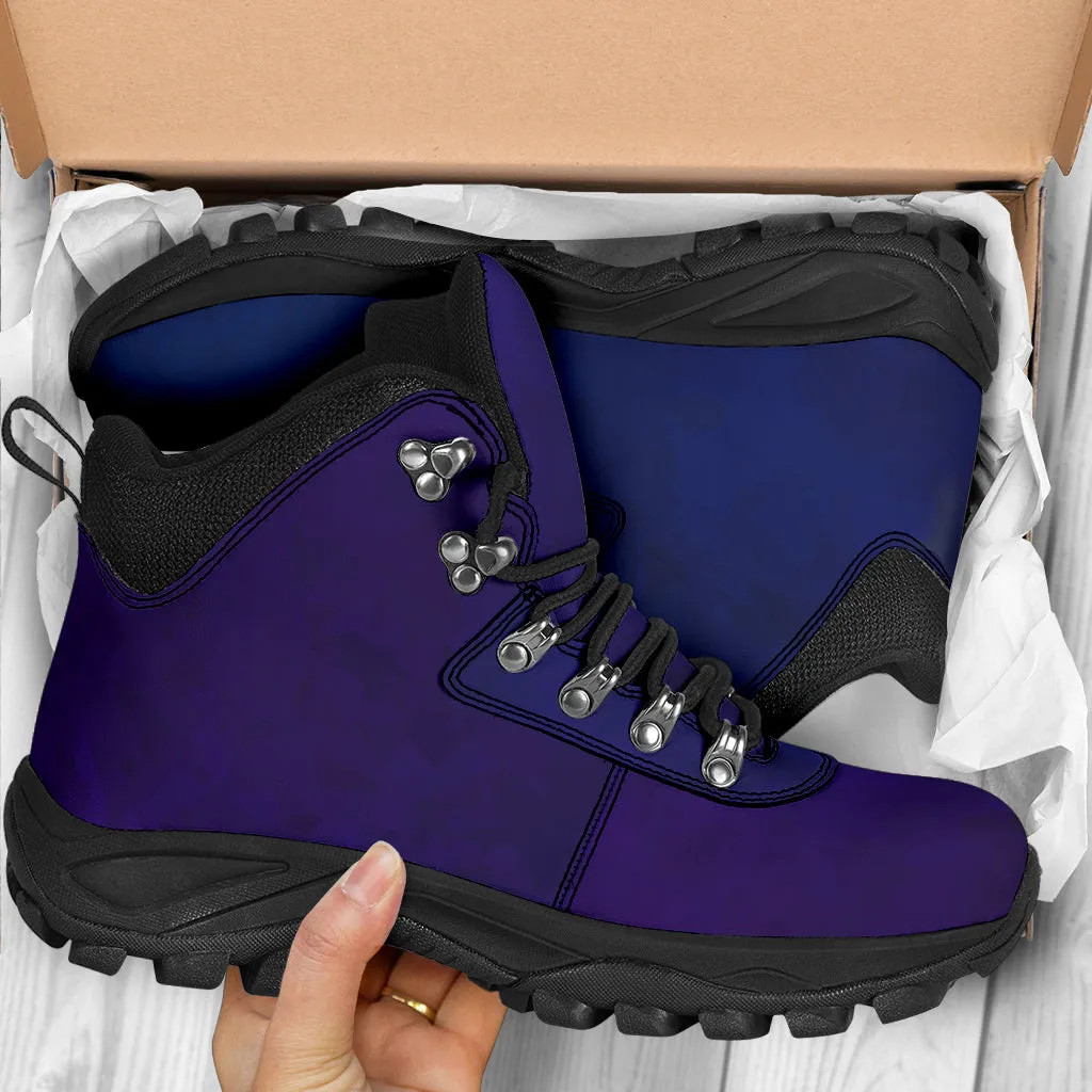 Purple Foot Blue Foot Grunge Women's Alpine Boots