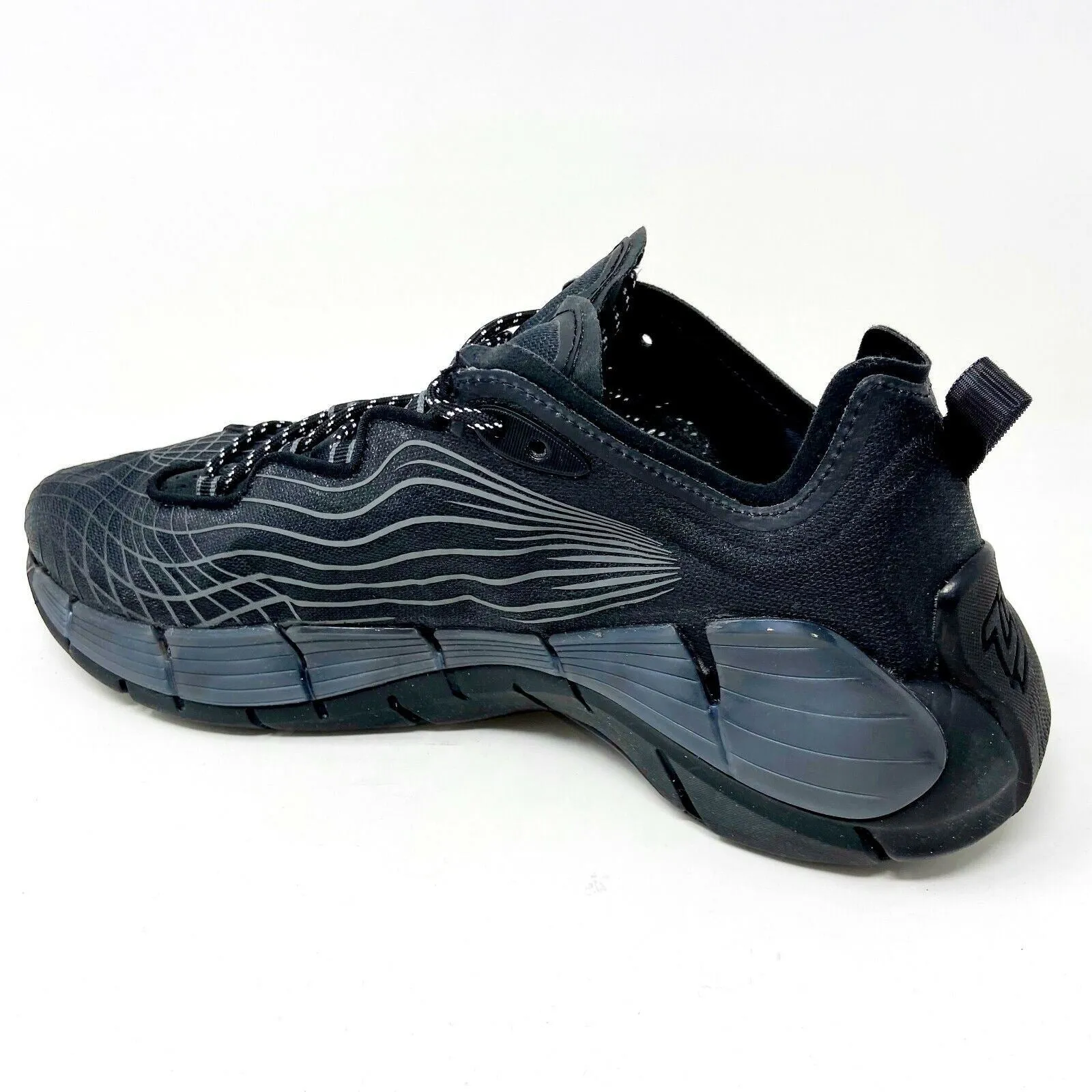 Reebok Zig Kinetica II Core Black Grey Energy Glow Mens Running Shoes FX9340
