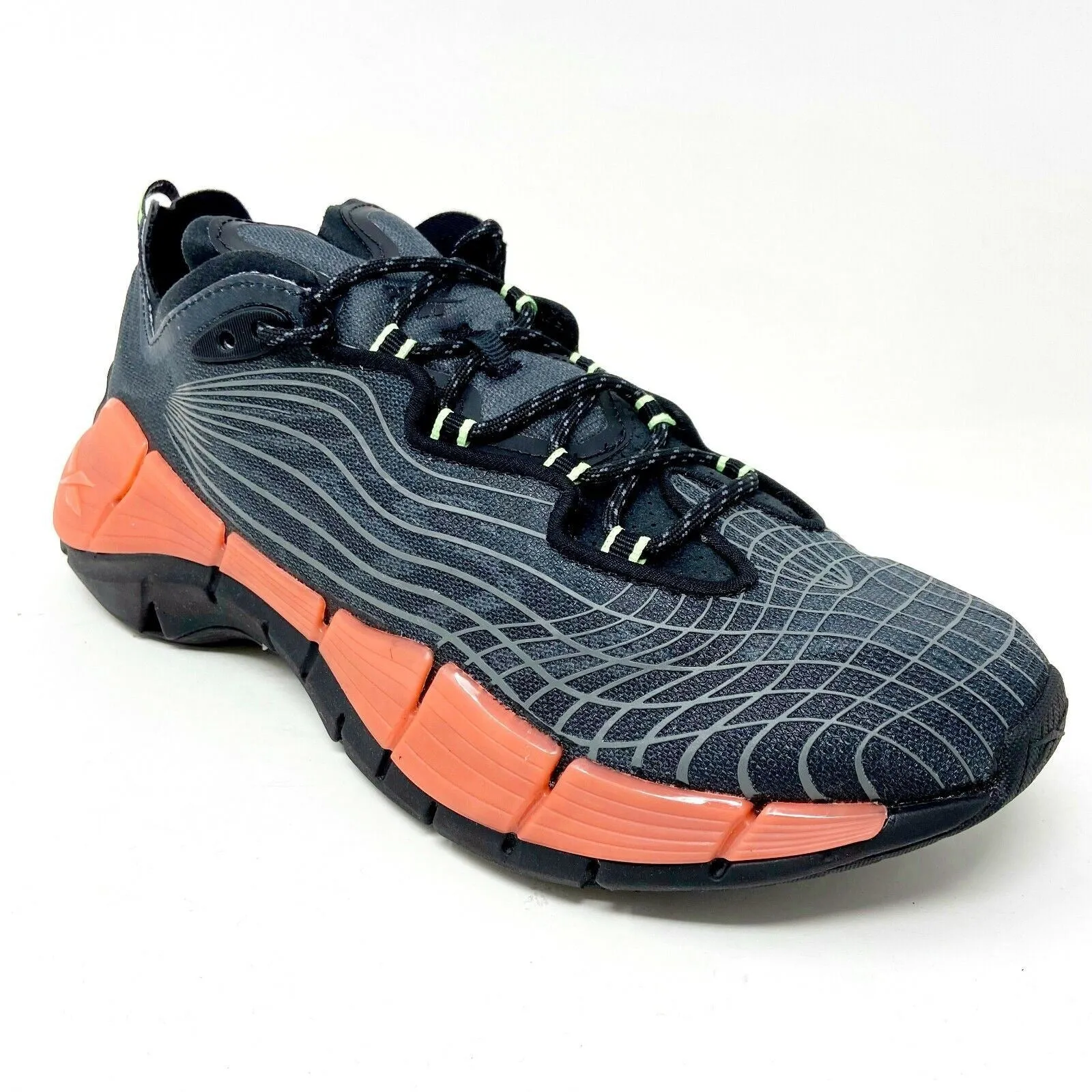 Reebok Zig Kinetica II Digi-Scape Orange Flare Mens Running Shoes FX9349