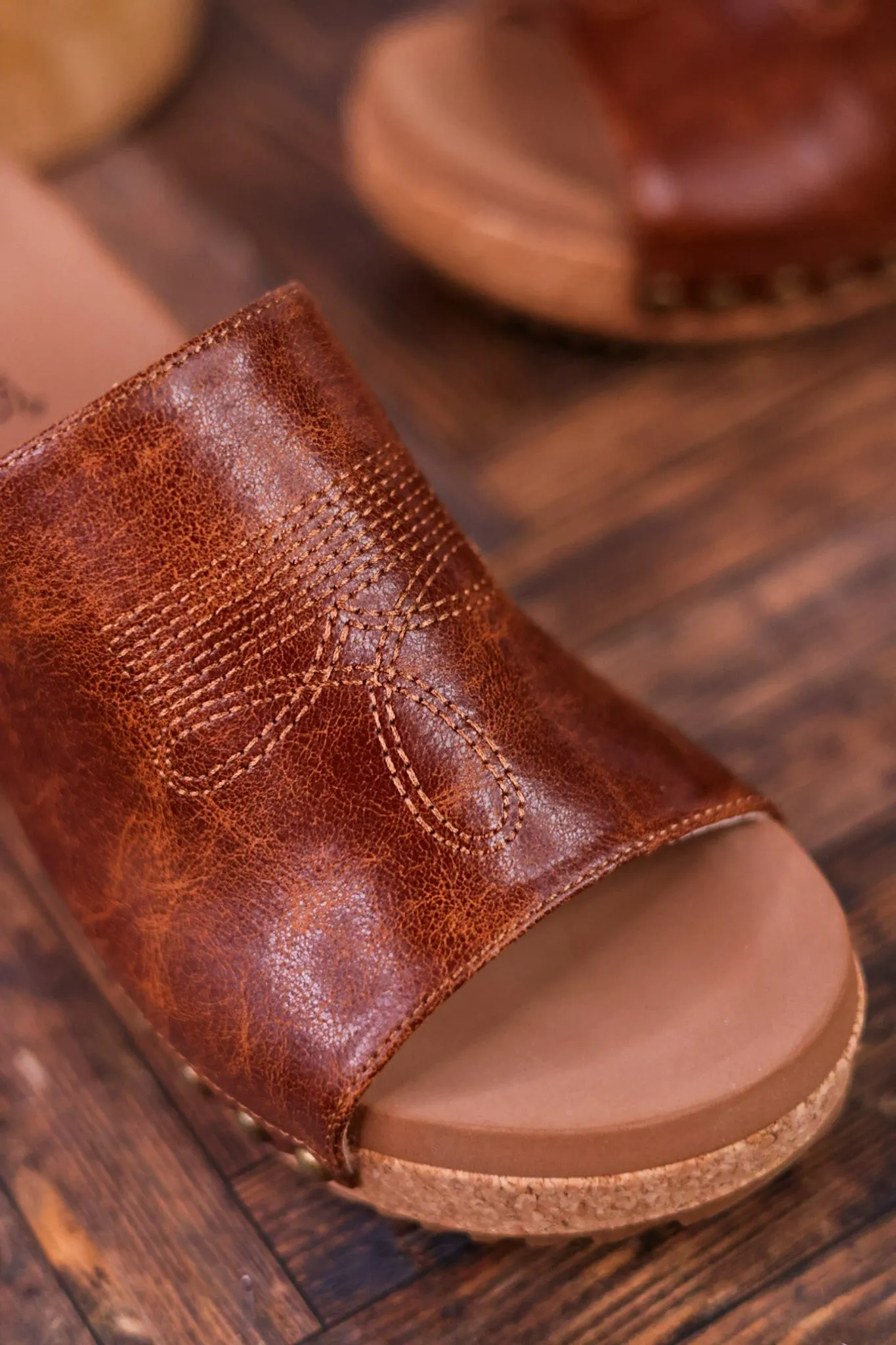 Saddle Up Brown Wedges