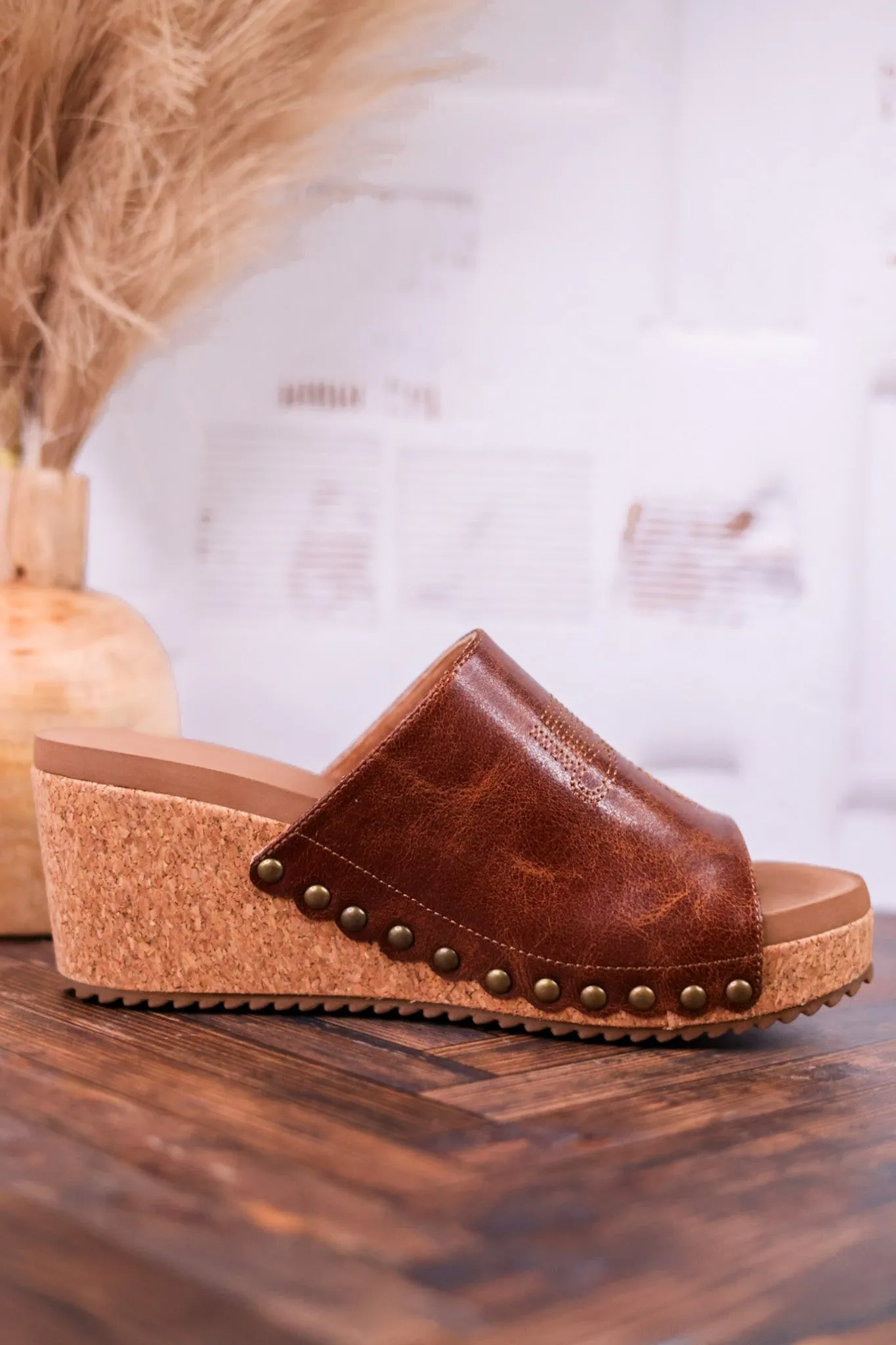 Saddle Up Brown Wedges