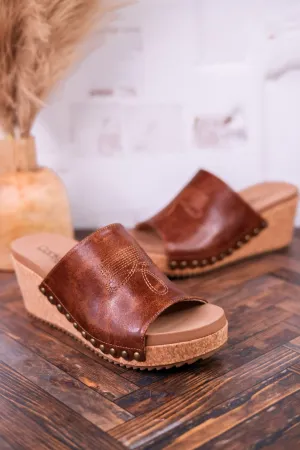 Saddle Up Brown Wedges