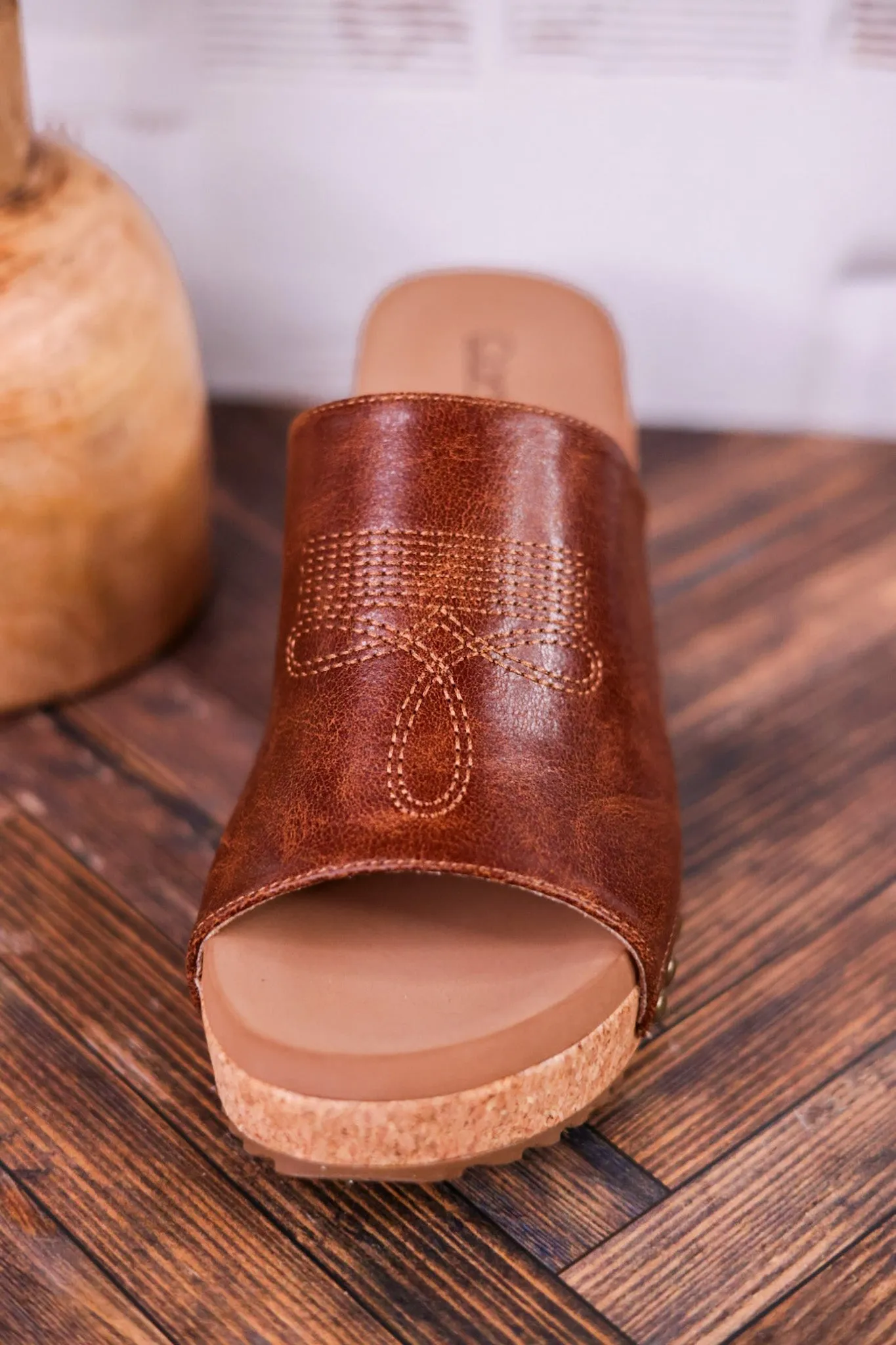 Saddle Up Brown Wedges