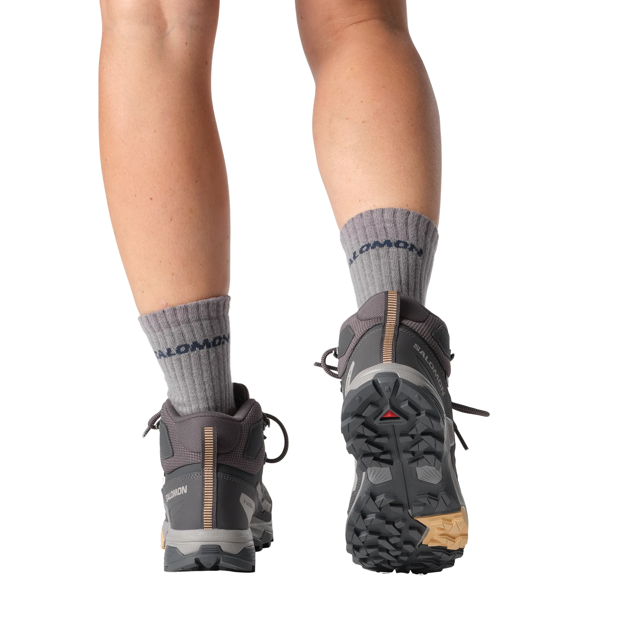 Salomon Women's X Ultra 5 Gore-Tex Mid Trail Boots (Nine Iron/Gull/Soft Clay)