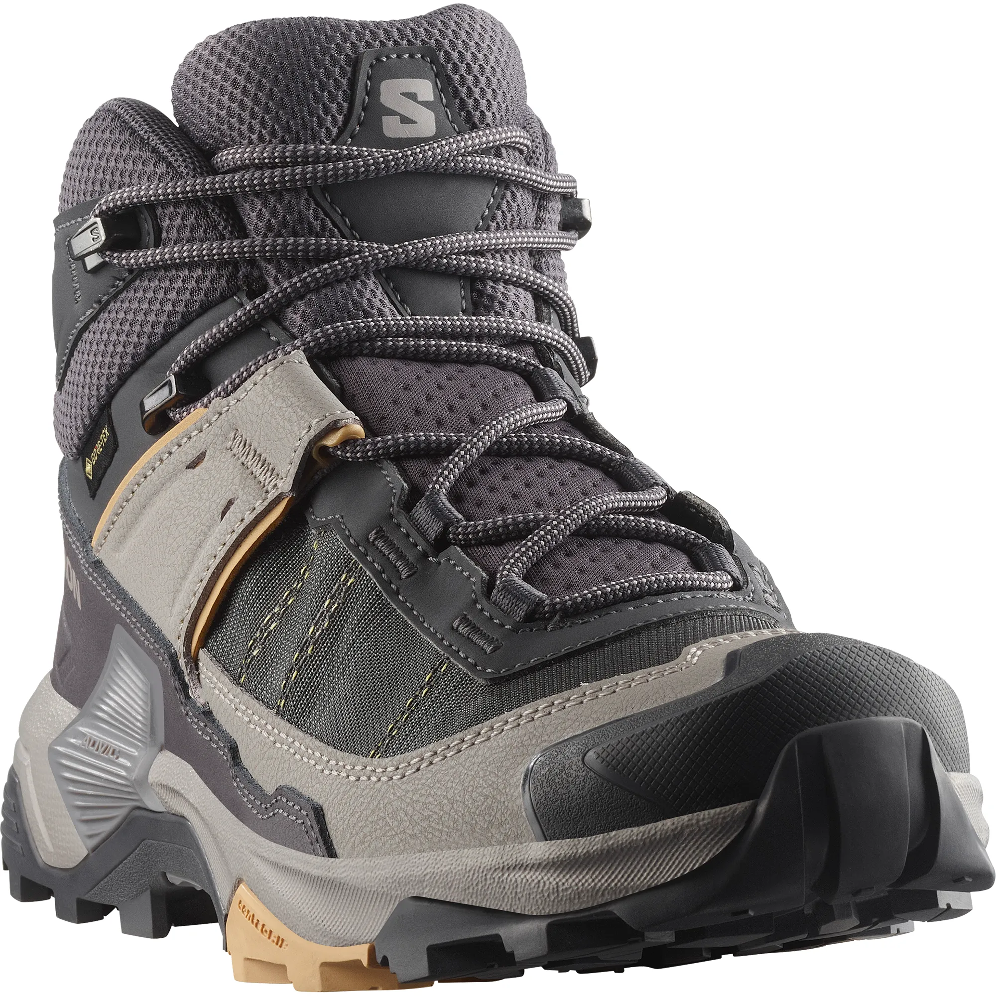 Salomon Women's X Ultra 5 Gore-Tex Mid Trail Boots (Nine Iron/Gull/Soft Clay)