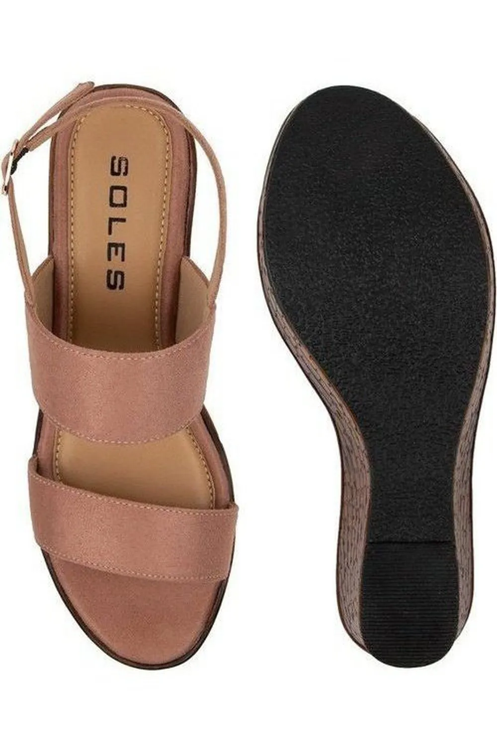 SOLES Pink Wedges - Feminine & Stylish Footwear