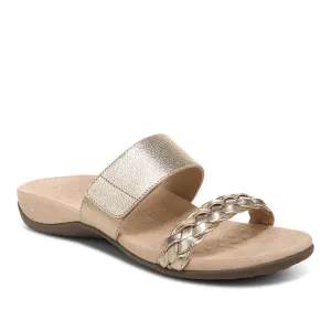 Vionic Women's Jeanne Slide Sandals- Gold Metallic