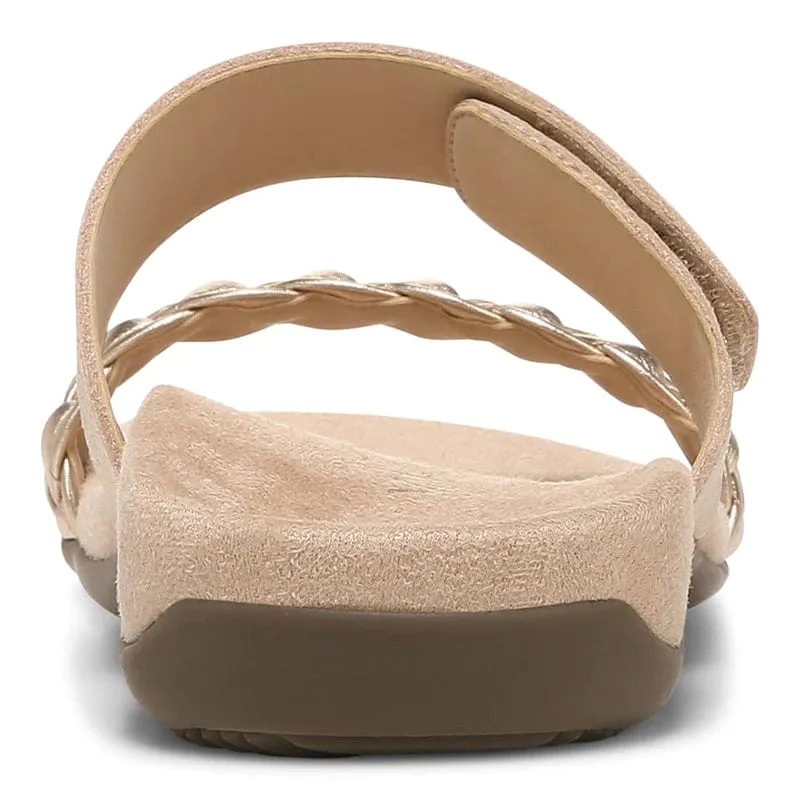 Vionic Women's Jeanne Slide Sandals- Gold Metallic