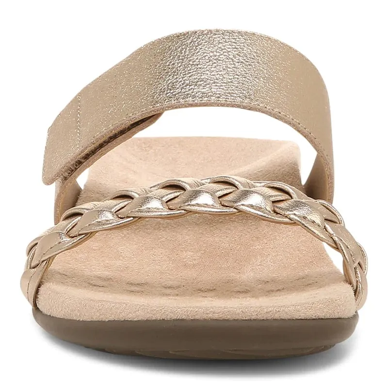Vionic Women's Jeanne Slide Sandals- Gold Metallic