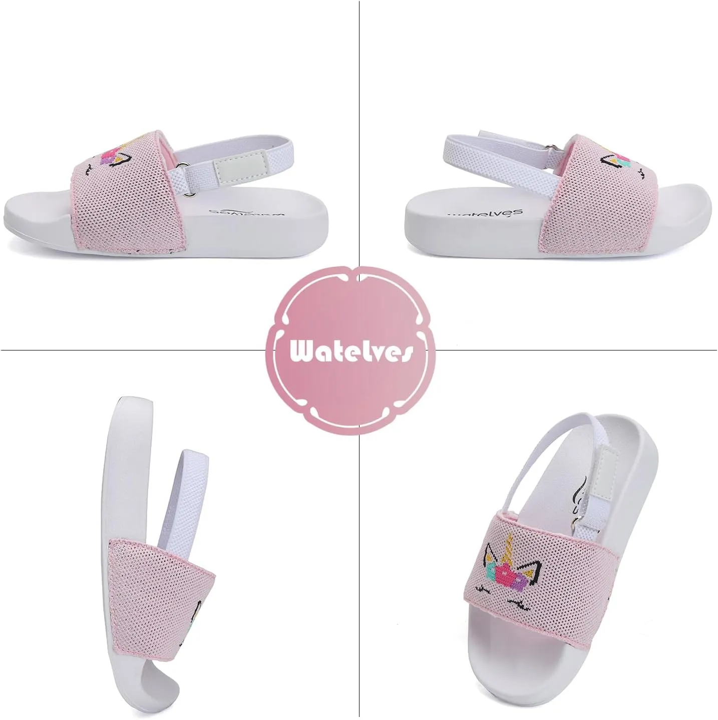 WateLves Toddler Boys Girls Slides Sandals for Swim Beach Kids Water Shoes Casual Summer Slippers