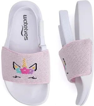 WateLves Toddler Boys Girls Slides Sandals for Swim Beach Kids Water Shoes Casual Summer Slippers