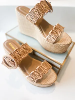 Woven Raffia Wedge